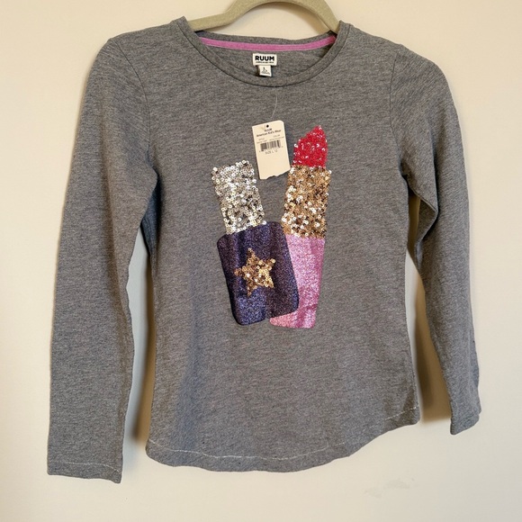 RUUM Girls Sequin Lipstick Long Sleeve Top | L (12) - Picture 4 of 8